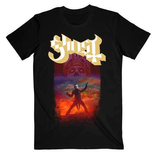 T-shirt Officiel Ghost « Skeletour Admat 25 Tour Dates » – Licence Rock Off – Coupe Unisexe, Noir – Tournée 2025 - 9