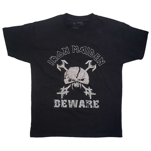 Iron Maiden Kids T-Shirt Beware (Glitter Print)