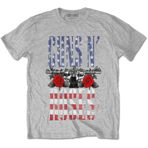 Guns N Roses Unisex T-Shirt US Flag in Logo