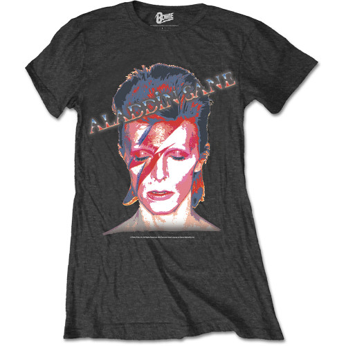 David Bowie Women's T-Shirt Aladdin Sane Black