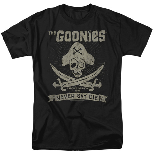 The Goonies Never Say Die Adult T-Shirt Black