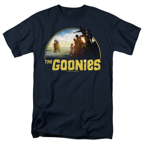 The Goonies Pirate Ship Adult T-Shirt Navy