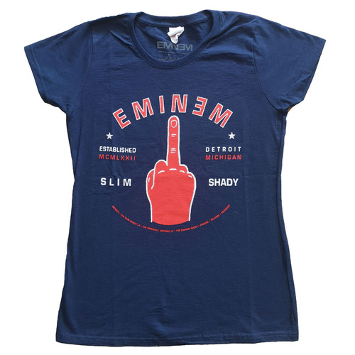 Eminem Women's T-Shirt Detroit Finger Eminem Women's T-Shirt Detroit Finger