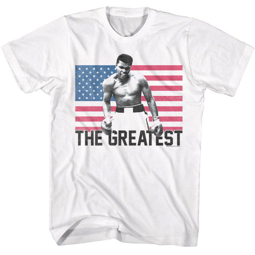 Muhammad Ali Flag The Greatest White T-Shirt