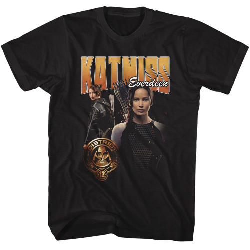 Hunger Games Katniss Duo Photo Black T-Shirt