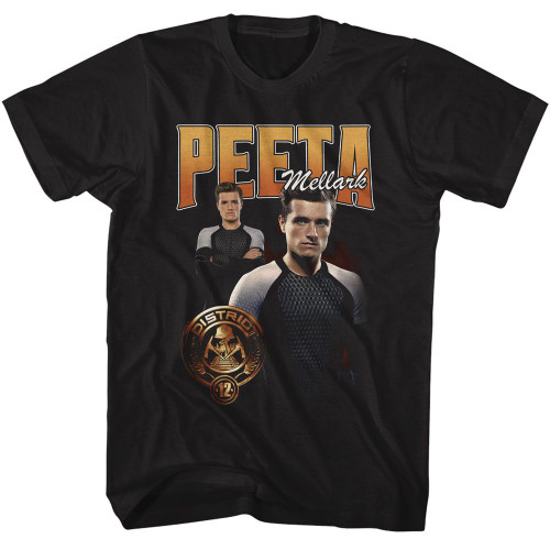 Hunger Games Peeta Duo Photo Black T-Shirt