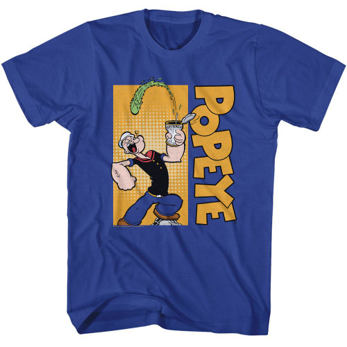 Popeye Veritical Logo Royal T-Shirt