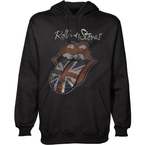 The Rolling Stones Unisex Pullover Hoodie Sweatshirt Union Jack Tongue
