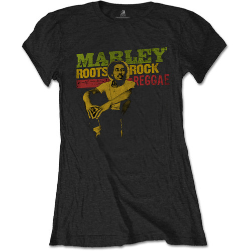 Bob Marley Women's T-Shirt Roots, Rock, Reggae