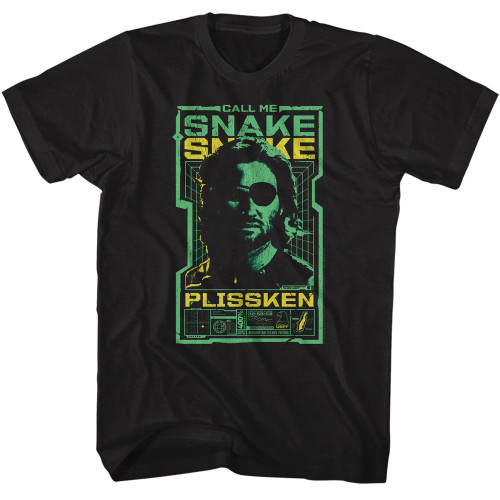 Escape From New York Call Me Snake Tech Screen Black T-Shirt