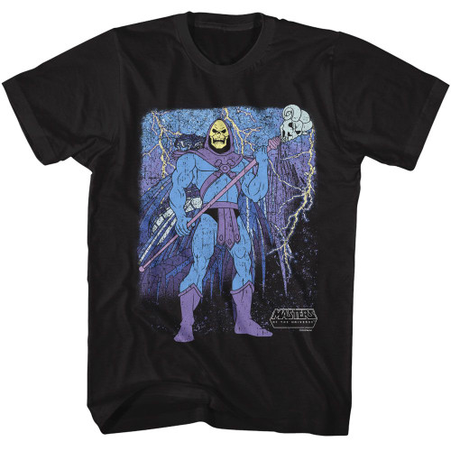Masters of the Universe Skeletor And Skull Mountain Black T-Shirt