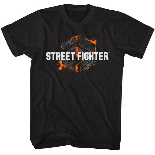 Street Fighter Grafitti Logo Black T-Shirt