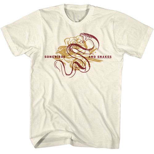 Hunger Games Bird And Snake Overlay Natural Adult T-Shirt