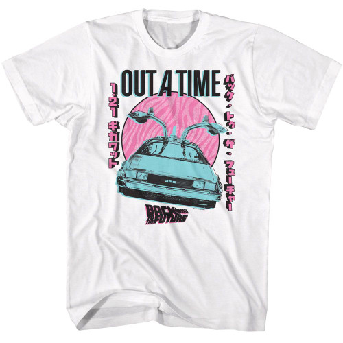 Back To The Future Outatime Pastel White Adult T-Shirt