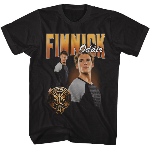 Hunger Games Finnick Odair Duo Photo Black Adult T-Shirt