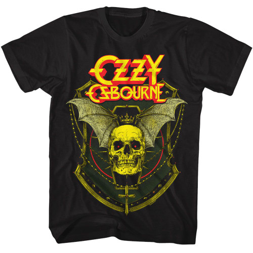 Ozzy Osbourne Crowned Skull Winged Black T-Shirt