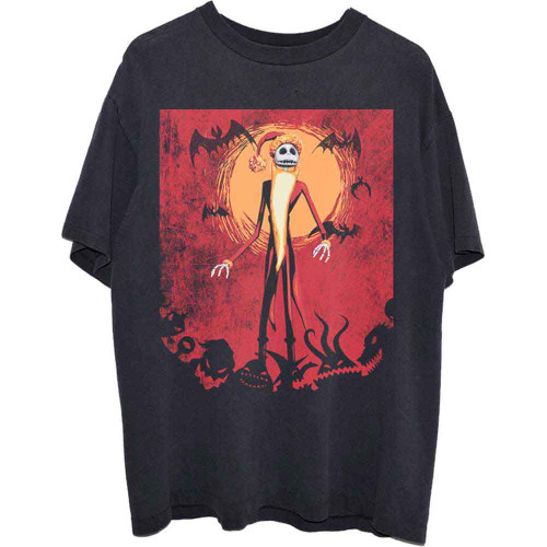 Disney Unisex T-Shirt The Nightmare Before Christmas Jack Orange Sun