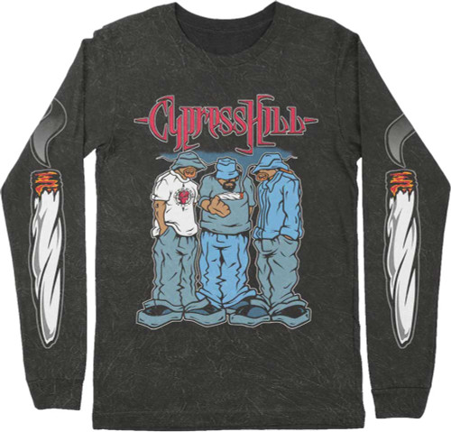 Cypress Hill Unisex Long Sleeve T-Shirt Blunted (Sleeve Print)