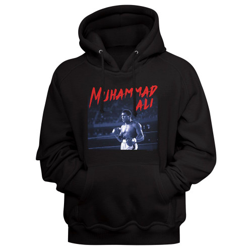 Muhammad Ali Dramatic Text Black Hoodie Sweatshirt