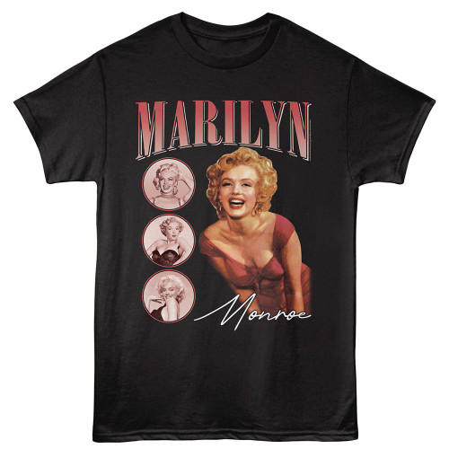 Marilyn Monroe 3 Circle Comp Black T-Shirt
