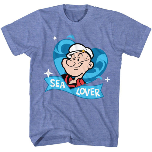 Popeye Sea Lover Light Blue Heather T-Shirt