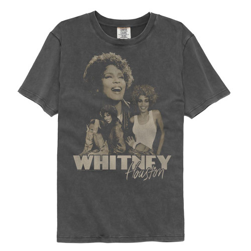 Whitney Houston Three Images Pepper Comfort Colors T-Shirt