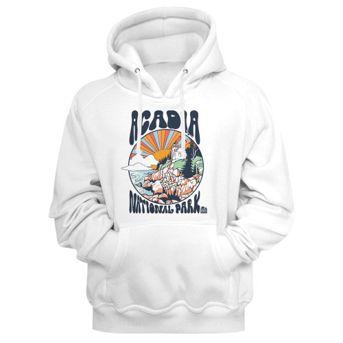 National Parks Acadia Colorful Sun Hoodie Sweatshirt