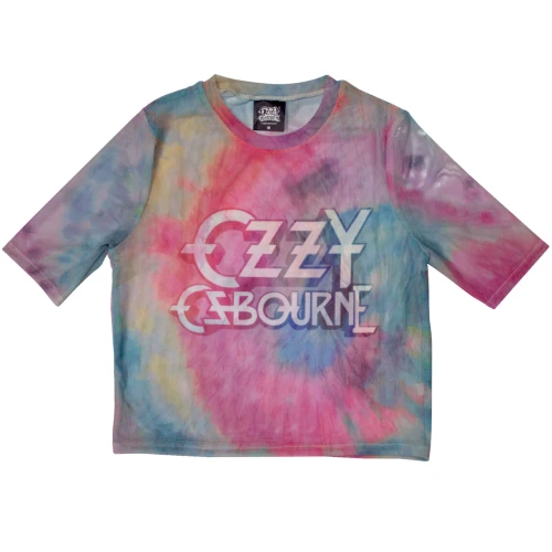 Ozzy Osbourne Women's Long Sleeved Crop Top Logo (Mesh)