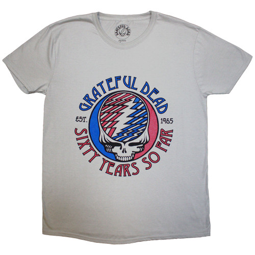 Grateful Dead Unisex T-Shirt Stealie 60 (Grey)