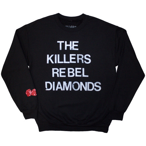 The Killers Unisex Sweatshirt Tour '24 Rebel Diamonds Stacked (Black) (Ex-Tour)