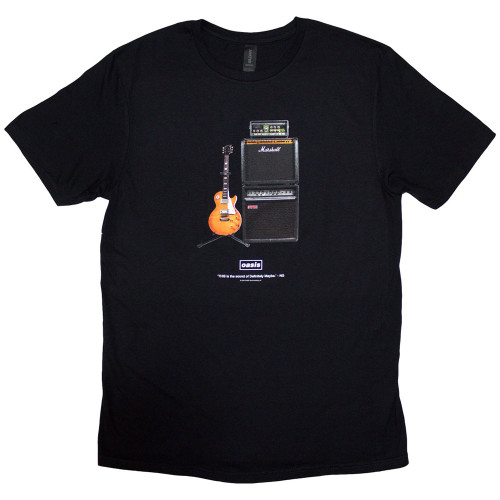 Oasis Unisex T-Shirt Definitely Maybe Guitar (Black)