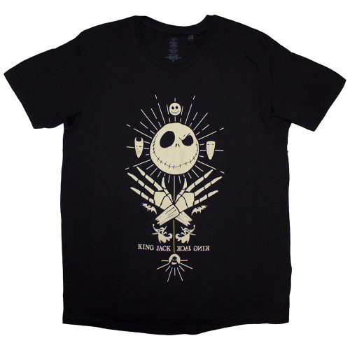 The Nightmare Before Christmas Unisex T-Shirt King Jack (Black)