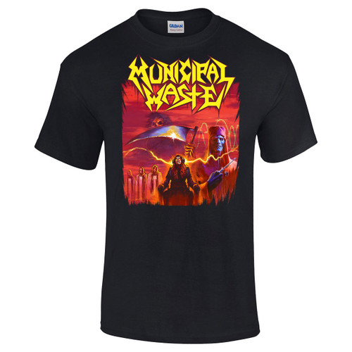 Municipal Waste Electrified Brain Reaper 2022 Tour T-Shirt Black