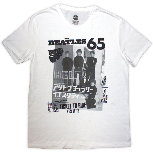 The Beatles Unisex T-Shirt 1965 (White)