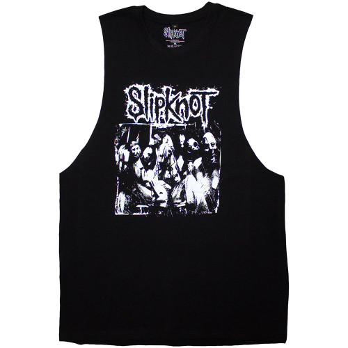 Slipknot Unisex Vest T-Shirt Album Splatter (Black) (Back Print)