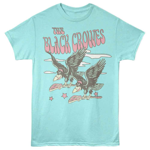 The Black Crowes Faded Double Fly Purist Blue Heather T-Shirt