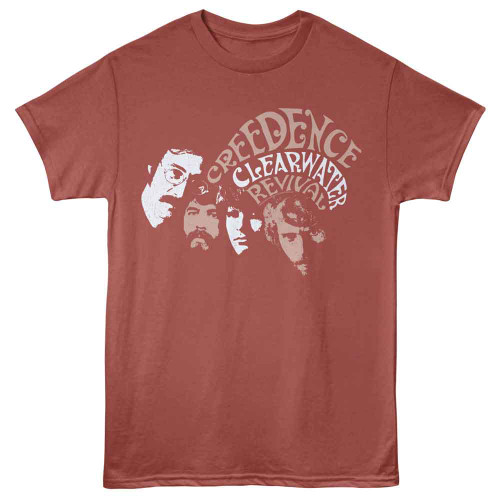 Creedence Clearwater Revival Faces Terracotta T-Shirt