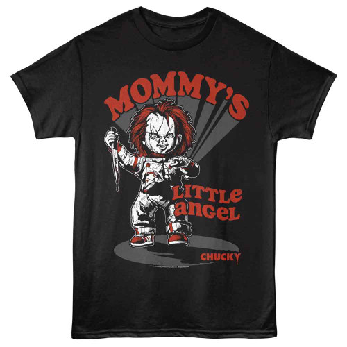Chucky Child's Play Mommy's Little Angel Black T-Shirt