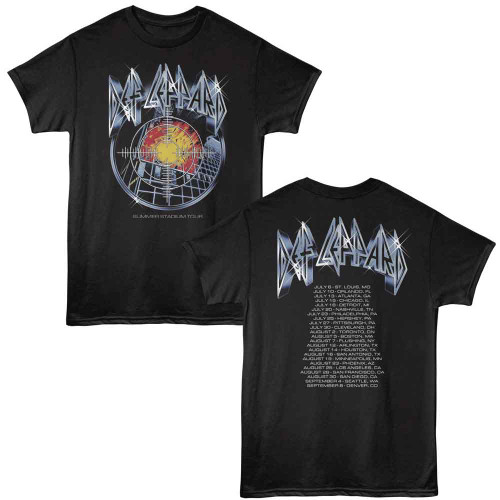 Def Leppard Summer Stadium Black Adult T-Shirt