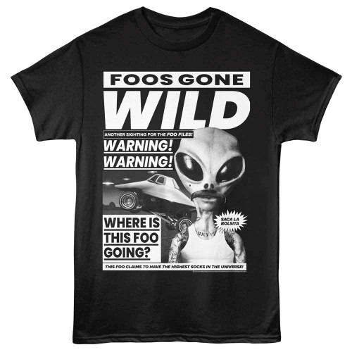 Foos Gone Wild FGW Newspaper Black T-Shirt