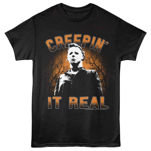 Halloween Creepin It Real Black T-Shirt