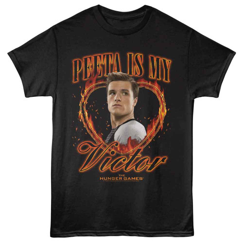 Hunger Games Peeta Is My Victor Black T-Shirt