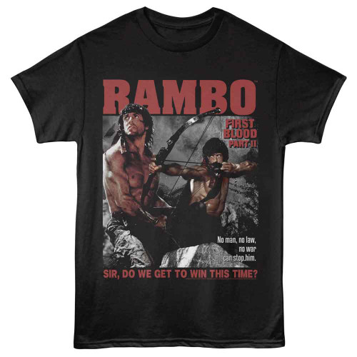 Rambo Win This Time Black T-Shirt