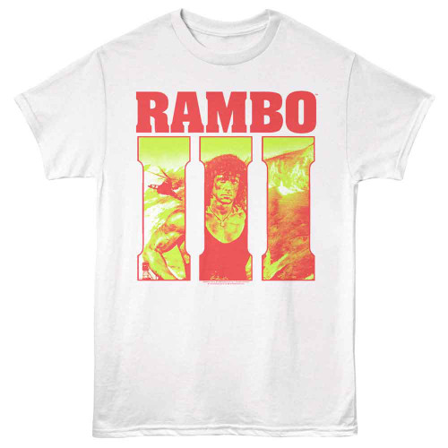 Rambo Neon 3 White T-Shirt