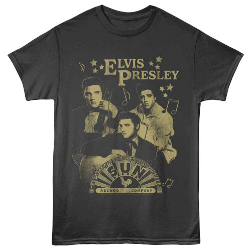 Elvis Presley Sun Records Photo Collage Smoke T-Shirt