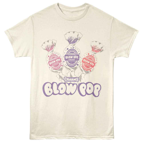 Tootsie Roll Blow Pop Flavors Natural T-Shirt