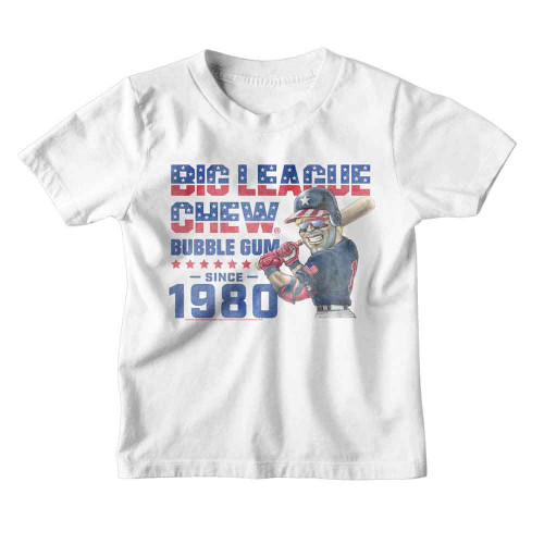 Big League Chew Spangled Since 1980 White Youth T-Shirt
