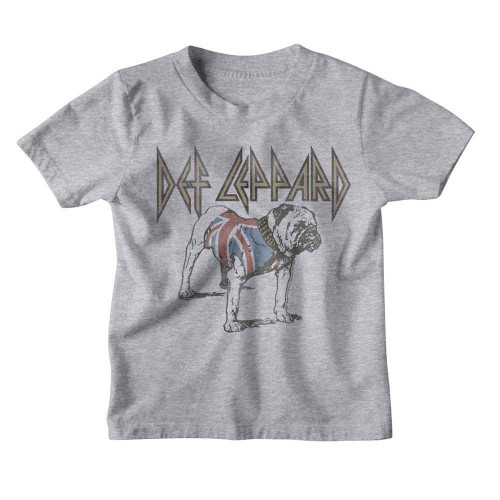 Def Leppard Bulldog Gray Heather Youth T-Shirt