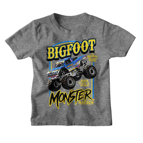 Bigfoot Mayhem Monster Graphite Heather Youth T-Shirt