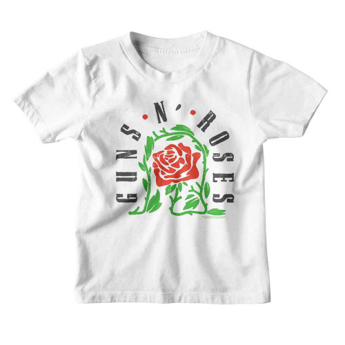 Guns N Roses Thorned Rose White Youth T-Shirt
